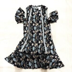 Foxiedox floral summer dress with shoulder drops